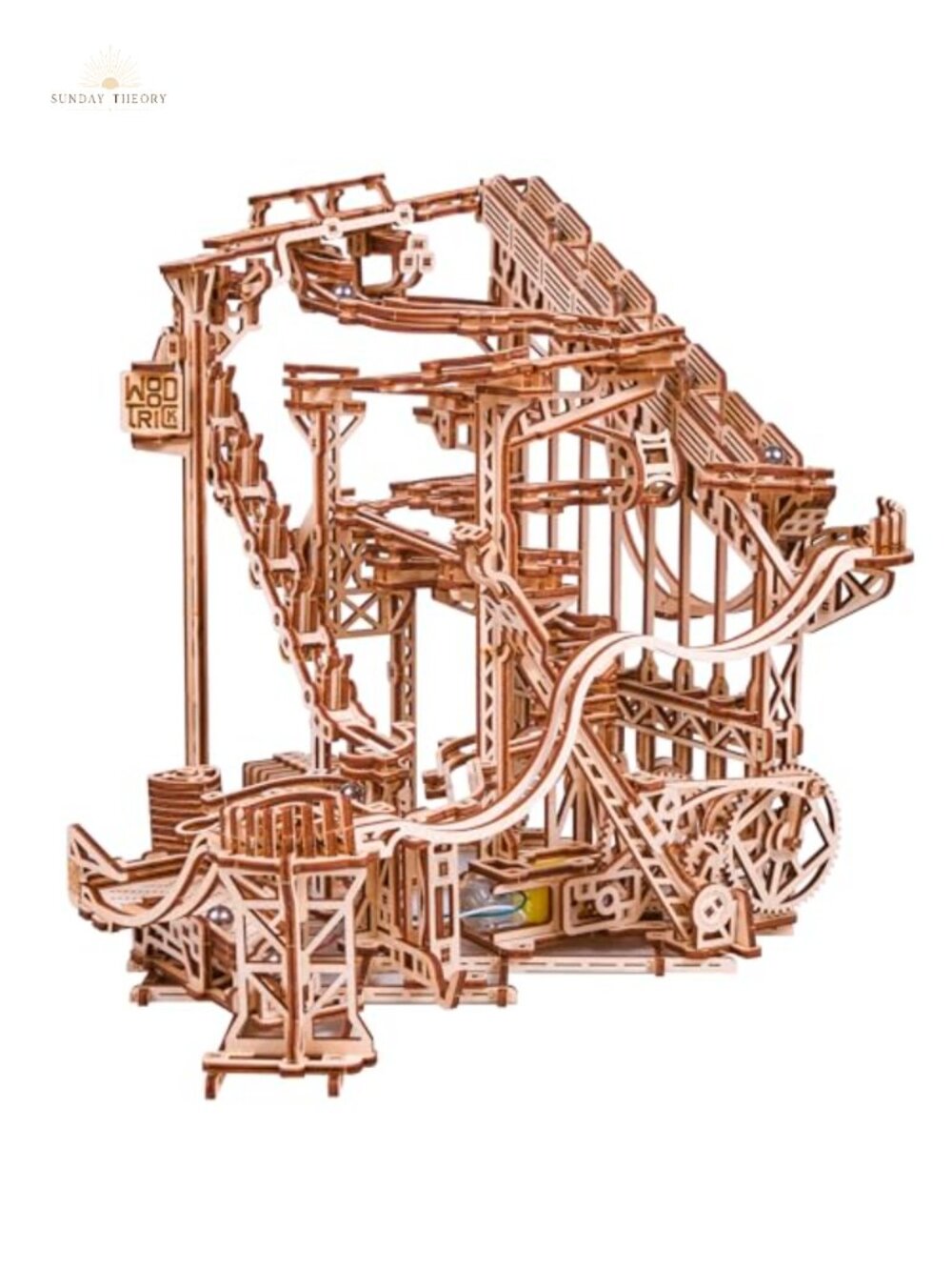 Wooden Marble Run 3D Puzzle DIY Building Kit for Adults 558 Pieces